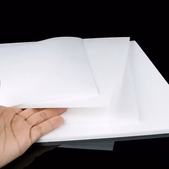 Filme 100% virgem resistente a altas temperaturas de PTFE/folha de polietileno com espessura de folhas
